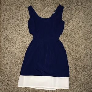 Navy blue cutout dress